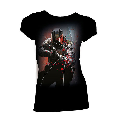 Judge Dredd Movie Underbelly Comic Art Ladies T-Shirt